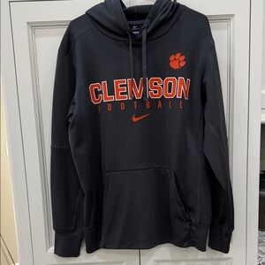 Nike Black Clemson Football Hoodie with Orange Accents. Men’s Medium (not gray)